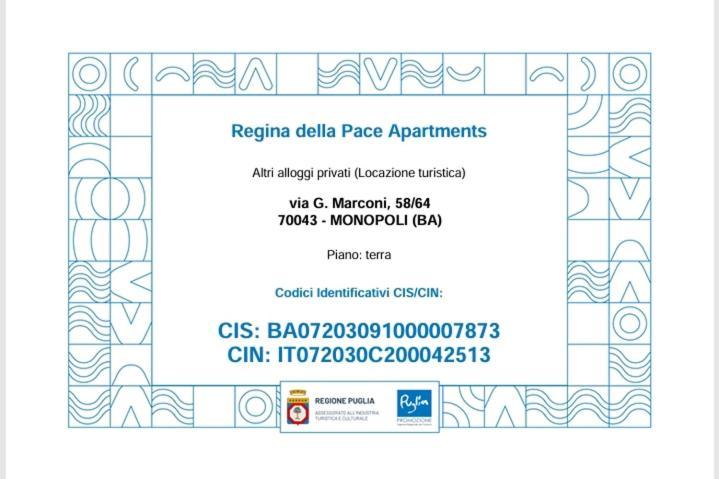 Regina Della Pace Apartments & Suite Con Sauna Монополі Екстер'єр фото